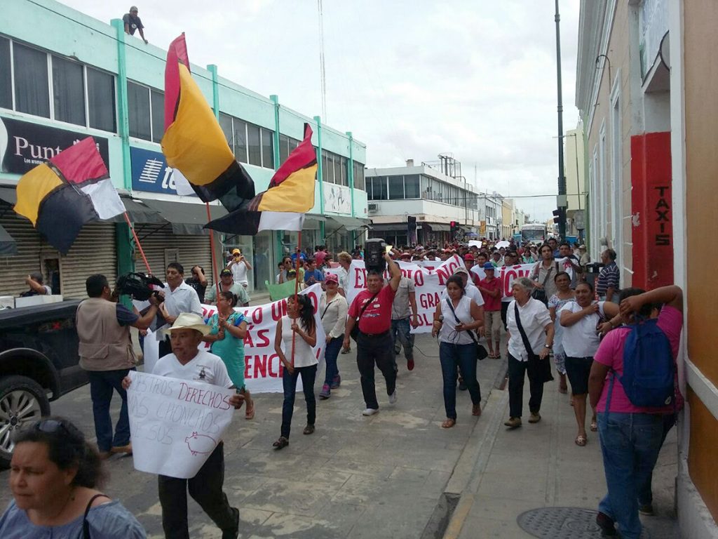 Protesta donde participó Raúl Lugo