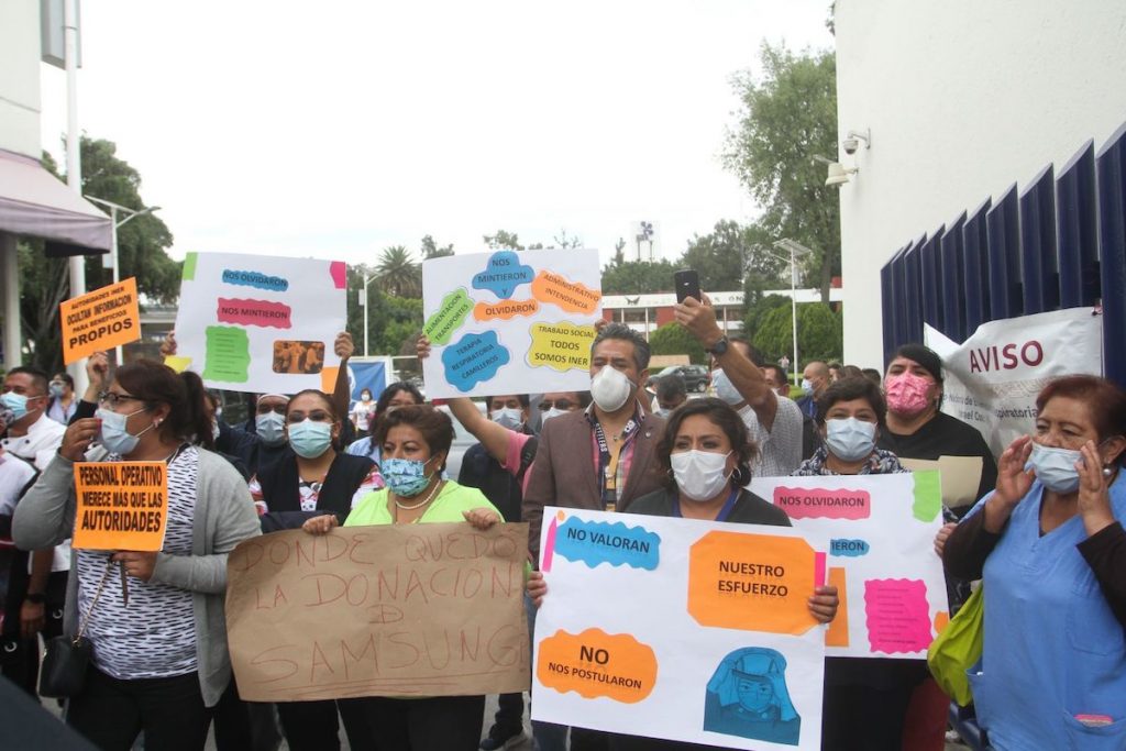condecoración Miguel Hidalgo y Costilla a personal de salud, protesta profesionales médicos, INER