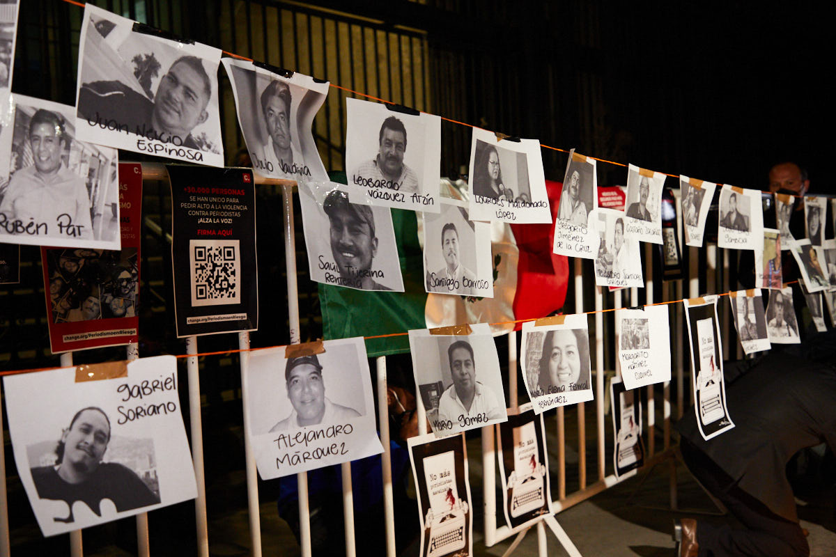 Asesinato de periodistas fotos frente a gobernación