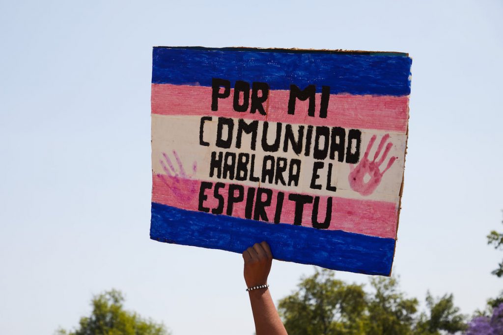 Marcha contra la transfobia en la UNAM