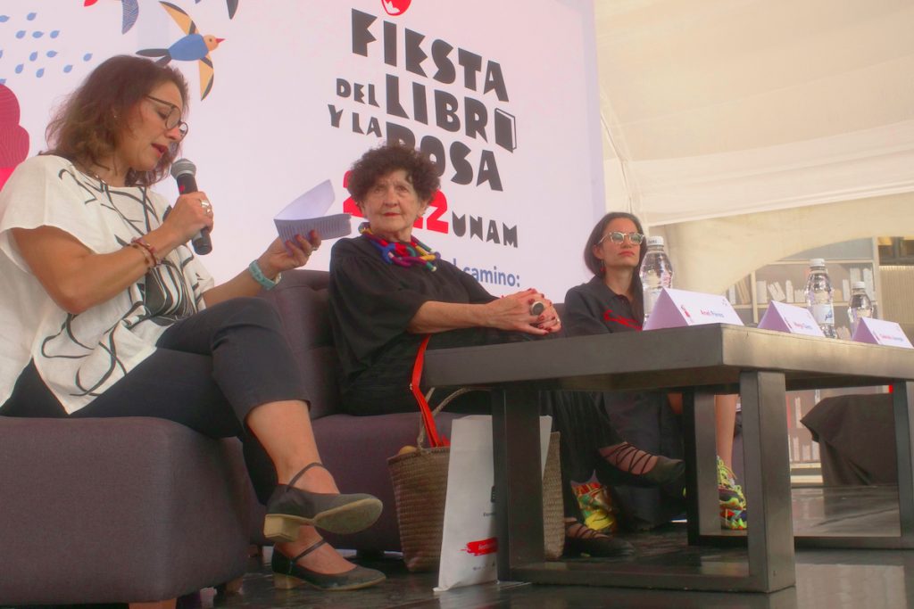 escritora margo glantz, fiesta del libro y la rosa, gabriela jáuregui, UNAM