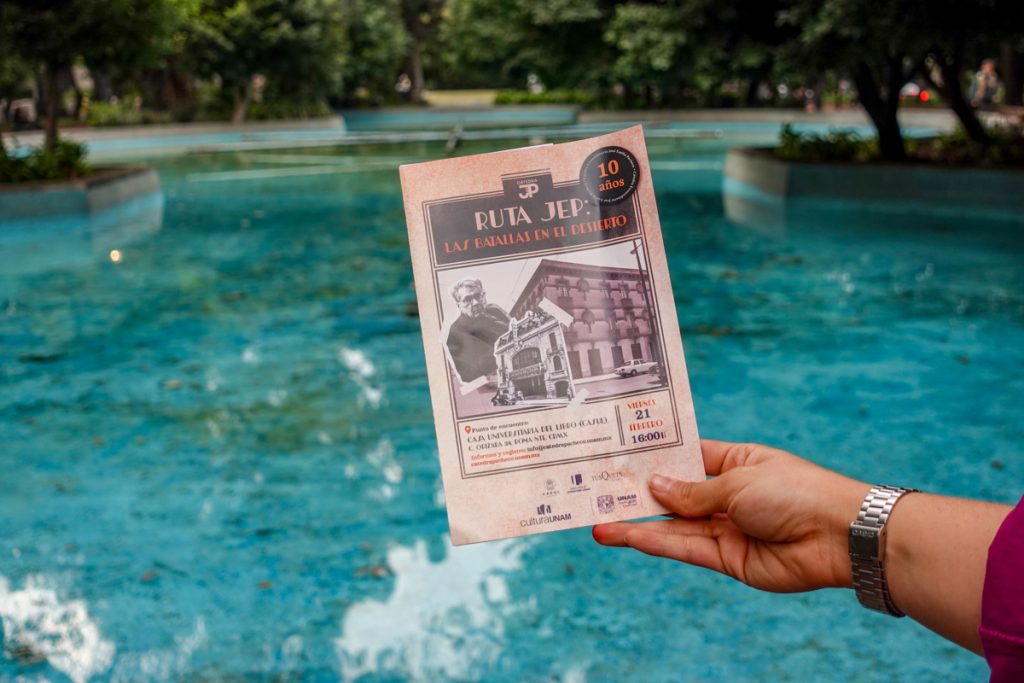 Ruta JEP: homenaje a José Emilio Pacheco y Las batallas en el desierto